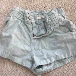 Pacsun light mint green mom cut jean shorts